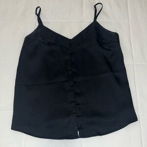Abercrombie Black Satin Top
